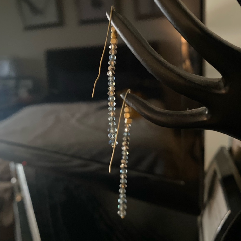 Crystal Thread Earrings - Picture 2 of 2